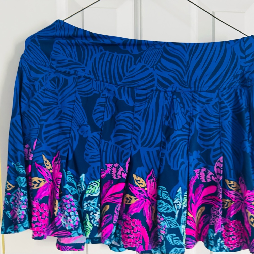 Lilly Pulitzer Blue and Pink Floral Skirt
